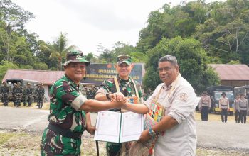 Penutupan TMMD Ke-129 TA 2026 di Kampung Sesor Resmi Ditutup Danrem 181/PVT