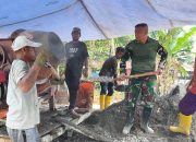 Kodim 1710/Mimika Rampungkan Jembatan Beton di Kelurahan Pasar Sentral