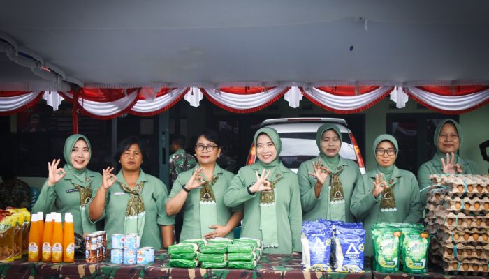 Kodim 1710/Mimika Gelar Bazar HUT TNI, Hadirkan Sembako Murah